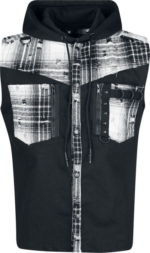 Vixxsin Luther Bodywarmer zwart/wit Heren Bodywarmer - zwart/grijs/wit - XXL