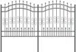 vidaXL Clôture de jardin KAMPEN, 240 x 166 cm, clôture en acier avec revêtement en poudre, gris