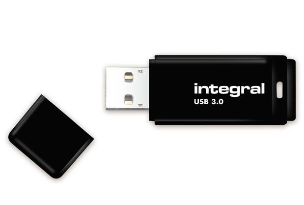 Integral BLACK 3.0 USB Flash Drive - 16GB - USB 3.2 Gen 1 - Black