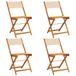 vidaXL Klapstoelen set van 6 stuks, beige stof en massief hout