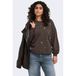 ONLY CARMAKOMA katoenen sweater Plus Size met print - donkerbruin
