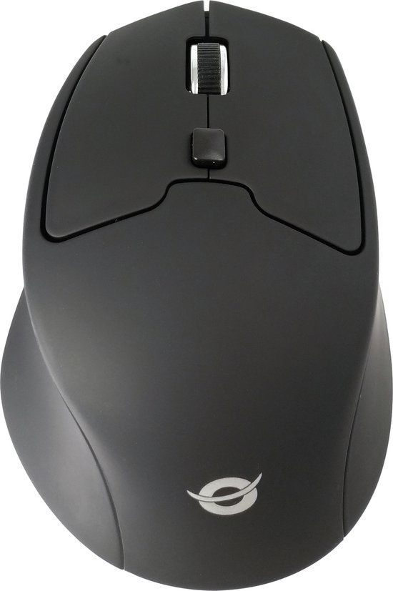 Conceptronic LORCAN02B Ergonomische Bluetooth Muis - Rechtshandig - Optisch - 1600 DPI - Zwart