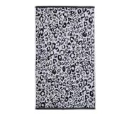 Fusion - Zwarte handdoek met dierenprint (50 x 90 cm)