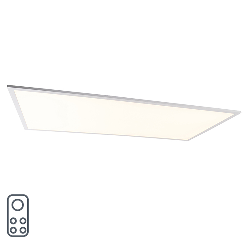 QAZQA LED-paneel wit dimbaar met afstandbediening 120 cm - Arya Q