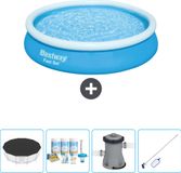 Bestway Fast Set Bestway Rond Opblaasbaar Fast Set Zwembad - 366 x 76 cm - Blauw