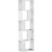 Icecat Bibliothèque Armoire À Livres 5 Niveaux Blanc 45x23,5x162,5 Cm Bois D'Ingénierie