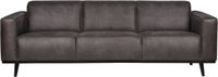 WOOOD Statement 3-Zits Bank - Lederlook - Donkergrijs - 77x230x93