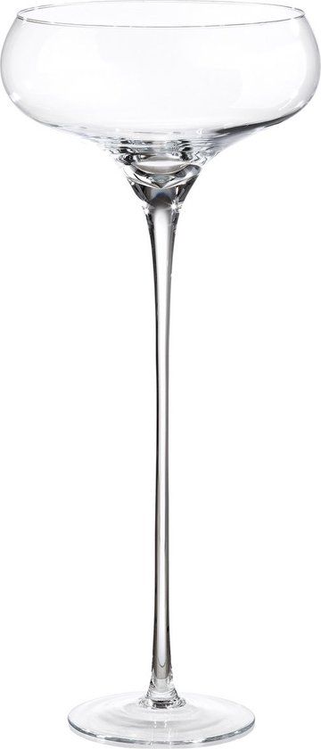 GILDE Glazen plantenbak champagneschaal - helder - hoogte 1 cm x Ø 32 cm - kamerplant - half-schaduw