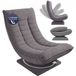 Casaria Relaxstoel met Verstelbare Rugleuning – Cord Grijs