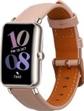 kwmobile lederen horlogebandje geschikt voor Huawei Watch Fit mini polsband - Echt leren smartwatch bandje - Activity tracker horloge band in oudroze / bruin