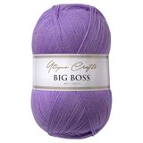 Utopia Crafts Big Boss 400g Acryl Brei- & Haakgaren – 1200m Bol, Machinewasbaar, Oeko-Tex Gecertificeerd, voor Truien, Dekens, Sjaals & Mutsen (Violet)