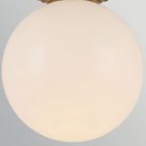 Elstead Plafondlamp Otis, goudkleurig/opaal, Ø 20 cm, glas, IP44, E27