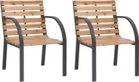 vidaXL Tuinstoelen 2 stuks Hout Bruin