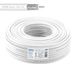 EDISION CCS-100 coaxkabel, 100 m, voor antenne TV SAT binnen, PVC, wit, staal koper CCS/AL, 21 VATC, CPR Eca, klasse B, voor SAT, DVB-S2, T/T2, kabel, RADIO, spoel 100 m