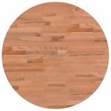 vidaXL Tafelblad Ø 50 x 2,5 cm, rond, massief beukenhout