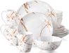 Santivo Serviesset – 16-delig – voor 4 personen – Wit met gouden strepen – Elegant keramiek servies