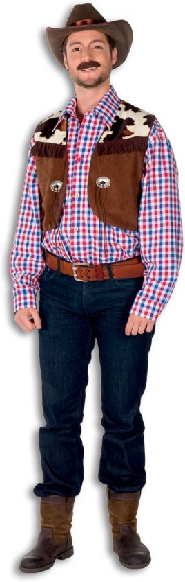 Feestbeest.nl Cowboy blouse en vest heer