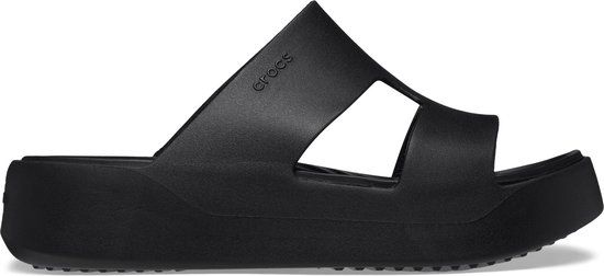 Crocs Getaway Platform H-Strap Slides - Black - Women's Size 38/39