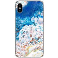 1001 coques Apple iPhone X, Apple iPhone XS Marbre ocean bedrukt siliconen hoesje