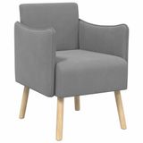 vidaXL Accentstoel Donkergrijs Korrelige velvet