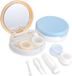 PremiumContact™ Premium set porte-lentilles avec miroir, pince à épiler et loupe, adapté pour la maison et en déplacement