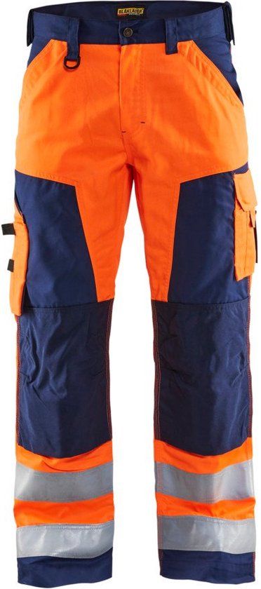 Blåkläder Werkbroek High Vis zonder spijkerzakken 1566-1811 - High Vis Oranje/Marineblauw - C48
