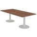 Quadrifoglio Table de réunion plateau rectangulaire 210x100 cm, 2 pieds