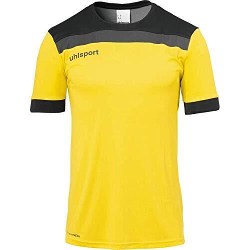 Uhlsport Offense 23 T-shirt met korte mouwen voor heren, limoen geel/zwart/antraciet, M