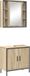 vidaXL Badmeubelset 2 stuks Bruin 60 x 30 x 60 cm Bewerkt Hout