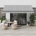 Maison Exclusive - Pare-soleil électrique, 4 x 3,5 mètre, anthracite et blanc rayé