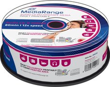 MediaRange Music Inkjet Printable CD-R 80 minuten 25 stuks