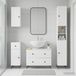 Prolenta Maison Exclusive Ensemble de meubles de salle de bain BREDA, 4 pièces, finition blanche laquée