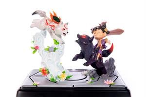 First 4 Figures Okamiden: Chibiterasu Vs Dark Chibiterasu and Possessed Kuni Statue -