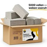 KURTT Papieren handdoekjes 2-laags (naturel) 5000 vellen 22 x 23 cm