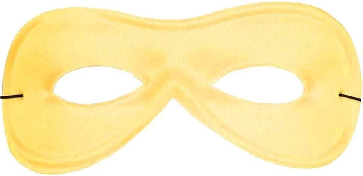 Fiestas Guirca Pierrot Mask - Yellow - Polyester - One Size