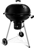 Merkloos / Sans marque SnelShoppen Houtskool-kogelbarbecue met deksel, ronde grill 57 cm