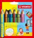 STABILO woody 3 in 1 duo - Multi Talent Kleurpotloden - Etui Met 6 Kleuren & Puntenslijper