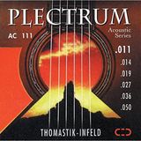 Thomastik Single String A .016 Brons met Zijden Inlegger, Omsponnen, Flatwound AC516 voor Akoestische Gitaar Plectrum Acoustic Series Set AC211 (12-snarenset)