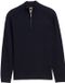 Tom Tailor Troyer gebreide trui met geborduurd logo - Maat XL - Knitted Navy Melange