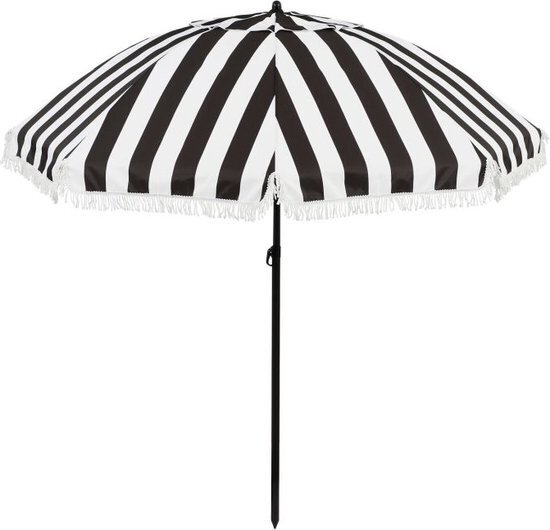 In The Mood Collection Osborn Parasol - H238 x &#216;220 cm - Zwart, Wit