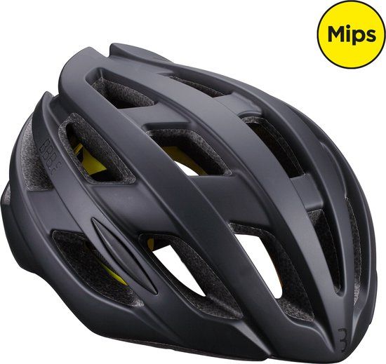 BBB Cycling Hawk MIPS Racefiets Helm - Mat Zwart - Maat L