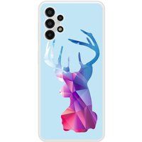 Samsung Bedrukt siliconen hoesje compatibel met Galaxy A13 4G Cerf Hipster Bleu