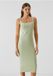 Urban Classics Basic Long Cotton Jersey Jurk - Groen - 3XL