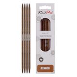 KnitPro Gember aiguilles à tricoter à double pointe – 12,5 cm x 4,5 mm, lot de 5