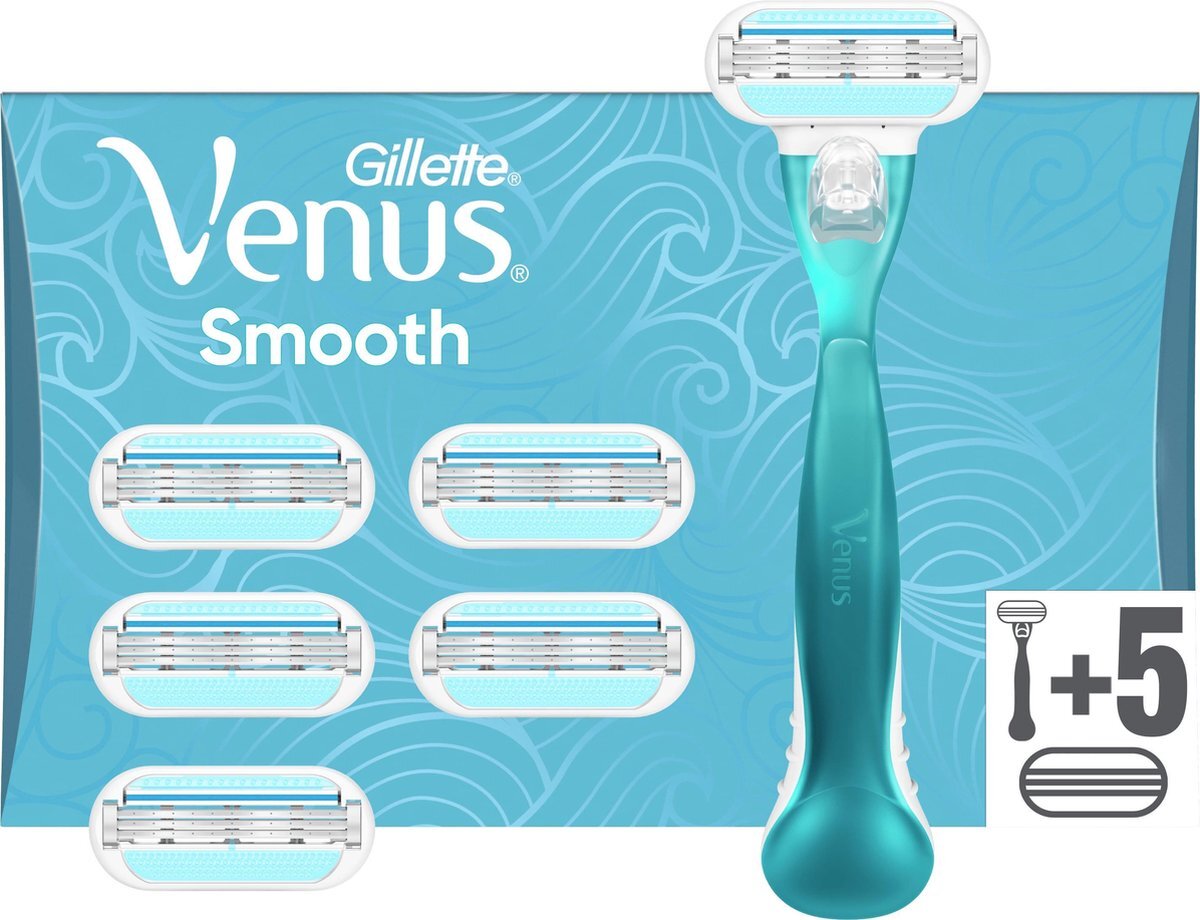 Gillette Venus Smooth scheermes - 6 scheermesjes, met 3 messen, 49 g