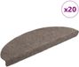 vidaXL - Tapis d'escalier - Autocollant - 20 pièces - 65x21x4 cm - Beige