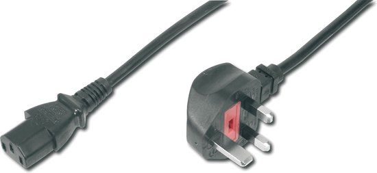 Digitus Computer, Stroom, Apparaat (koud) Kabel [1x Britse stekker - 1x Apparaatstekker, female C13 10A] 1.80 m Zwart
