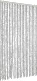vidaXL Rideau anti-mouches 100x220 cm chenille gris