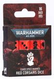 Games Workshop Warhammer 40K - Chaos Space Marines - Red Corsairs Dice (43-115)