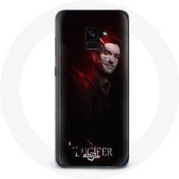 Maniacase Hoesje voor Samsung Galaxy A8 Plus Lucifer Series zwarte achtergrond